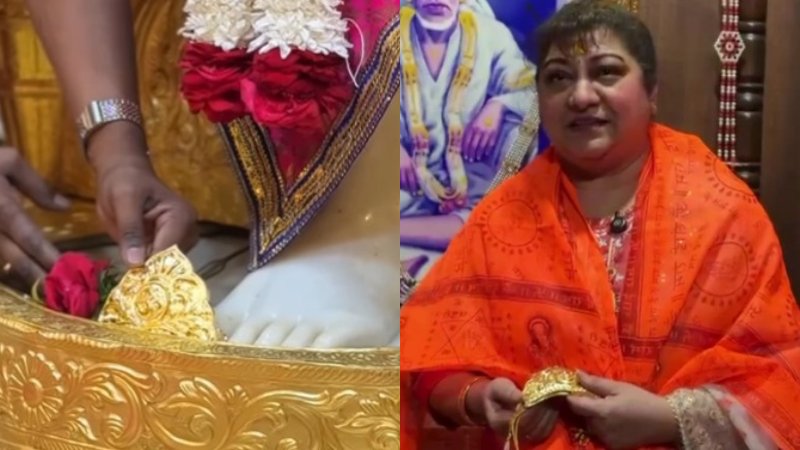 ಚಿನ್ನದ ಕಿರೀಟ ಅರ್ಪಿಸಿದ ಮಾಲಾಶ್ರೀ- ಶಿರಡಿ ಸಾಯಿಬಾಬಾ