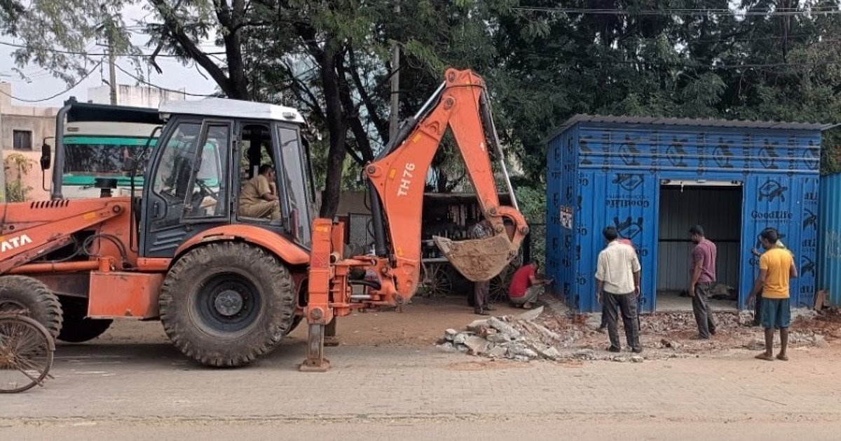 ಸಕಲೇಶಪುರದಲ್ಲಿ ಅಕ್ರಮ ಅಂಗಡಿಗಳ ತೆರವು ಕಾರ್ಯಾಚರಣೆ