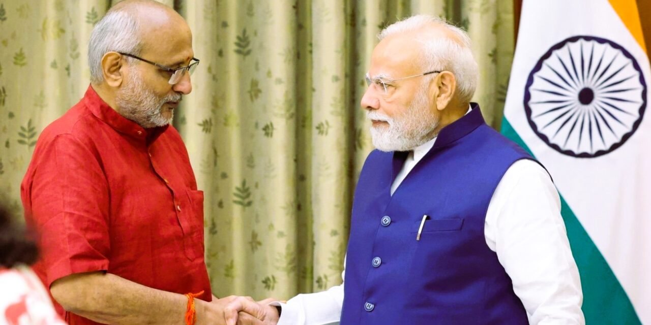 ರಾಜ್ಯಸಭೆಯ ನೂತನ ಸಭಾಪತಿ ಸಿಪಿ ರಾಧಾಕೃಷ್ಣನ್ಗೆ ಪ್ರಧಾನಿ ಮೋದಿ ಸ್ವಾಗತ-ಸಂಸತ್ತಿನ ಚಳಿಗಾಲದ ಅಧಿವೇಶನ