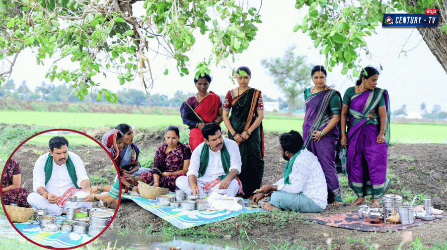 ಗದ್ದೆಗಿಳಿದು ನಾಟಿ ಮಾಡಿದ ಬಿಜೆಪಿ ರಾಜ್ಯಾಧ್ಯಕ್ಷ! ಹೊಲದಲ್ಲಿ ಬುತ್ತಿಯೂಟ ಮಾಡಿದ ವಿಜಯೇಂದ್ರ!